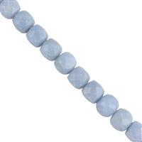 250cts Angelite Faceted Cubes Approx 8mm, 38cm Strand