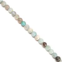32 CTS Chinese Multi-colour Amazonite Plain Rounds approx 4mm,38cm Strand
