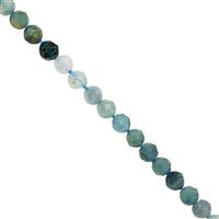 15cts Grandidierite Faceted Rounds Approx 4mm, 18cm Strand