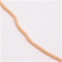Light Gold Glass Faceted Rondelles Approx 6x4.5mm, 2m Strand