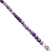 170cts Amethyst Puffy Coins Approx 10mm, 38cm Strand