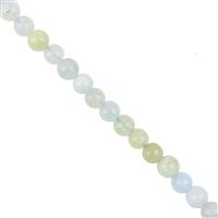 100cts Multi-colour Aquamarine Plain Rounds Approx. 4mm, 1 Metre Strand