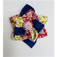 Living in Loveliness Liberty (Red, White and Blue) Double Flower Brooch Kit