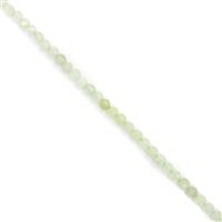 19cts Prehnite Faceted Rounds Approx 3mm, 38cm Strand