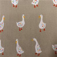 Geese On Fawn Fabric 0.5m - exclusive