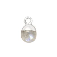 Sterling Silver Electroplated 2.20cts Moonstone Pendant Approx 12mm