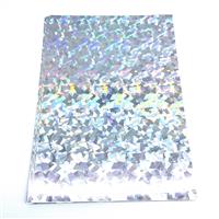 A4 HOLGRAPHIC CARD - SILVER CRYSTAL SHARDS HOLOGRAPHIC x 10 SHEETS