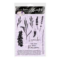 For the Love of Stamps - Silhouette Lavender A6 Stamp Set, Contains 11 Stamps