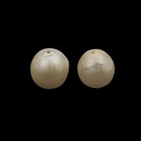 Golden South Sea Cultured Semi Baroque Pearl Approx 8-9mm (1 Pair) Fully Drilled