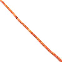 50cts Orange Terra Jasper Heshi Beads Approx 4x2mm, 38cm