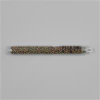 Miyuki Opaque Matte Metallic Khaki Iris Seed Beads 8/0 (22GM/TB)