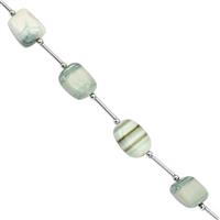 95cts Apple Green Chalcedony Smooth Tumble Approx Approx 13x10 to 18x12mm, 18cm Strand With Spacers