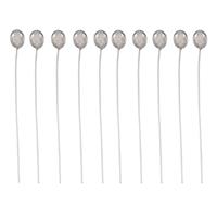 2.25cts Rose Quartz Sterling Silver Head Pin Oval 4x3mm Length 40mm and width 0.50mm (Pack of 10 Pcs.)