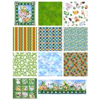 In The Beginning Jungle Friends Fabric Bundle 2 Panels & 9 x 0.5m. Save £7.49