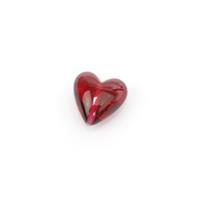 Preciosa Ruby Lampwork Heart Bead - Approx. 23x23mm (1pk)