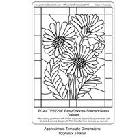 ParchCraft Template Stained Glass Daisy, 121 x 171