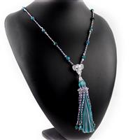 African Dream; Silver Plated Base Metal Elephant Tassel Cap and x2 Spacer Beads