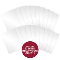 Heavyweight Clear Acetate, in; 20 Sheets