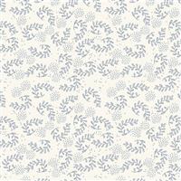 Marcia Cornell Gingham Foundry 2021 Leaves Cream Fabric 0.5m