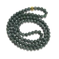 350cts Type A Olmec Jadeite Plain Rounds Necklace Approx 7mm