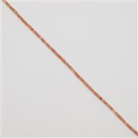 15cts Golden Spot Sunstone Faceted Rondelles Approx 2.7x2mm, 38cm Strand