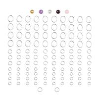 925 Sterling Silver Jump Ring Bundle with 7cts Round Gemstones Approx 6mm  (117pcs)