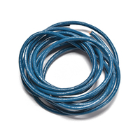 3mm Blue Leather Cord, 2m