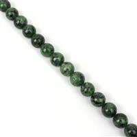 325cts Ruby Zoisite Plain Round Approx 14mm, 20cm Loose Strands