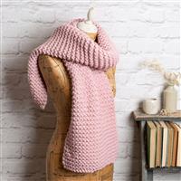Wool Couture Rose Quartz Beginner Basics Garter Scarf Knitting Kit With Free Knitting Needles Usually £4