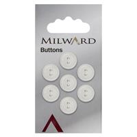 Millward White Buttons Pack of 7