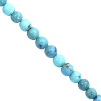 20cts Turquoise Round Smooth Approx 3-4mm, 20cm Strand