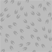 Little Critters Bear Paws On Grey Fabric 0.5m