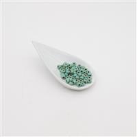 2/0 Turquoise Green DK Travertine Seed Beads Approx 20GM Tube