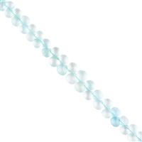 35cts Natural Aquamarine Graduated Faceted Drops Approx 4 to 6mm, 18cm Strand.