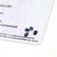 0.6cts Nigerian Sapphire 4x3mm Fancy Pack of 4 (N)