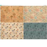 Vintage Up,Up and Away Fat Quarter Fabric Panel (140 x 106cm)