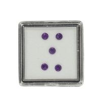 0.40cts Amethyst Round Brilliant Approx 3x3mm Pack of 5 (N)