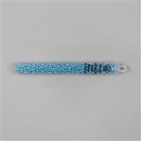 Miyuki Silver Lined Aqua AB Seed Beads 8/0 (22GM/TB)