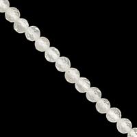 22cts White Topaz Faceted Round Aprox 2.5 to 3mm, 35cm Strand