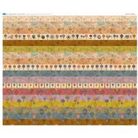 Vintage Up,Up and Away 18 Strips Fabric Panel (140 x 120cm)