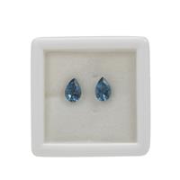 0.70cts London Blue Topaz Brilliant Pear Approx 6x4mm (Pack of 2) 