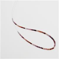 40cts Multi-Colour Spinel Smooth Rondelles Approx 3x2 to 4x2mm, 30cm 