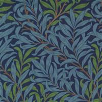 Moda Best Of Morris Reproduction Antique William Morris Willow Boughs Floral Leaf Packed Vine on Indigo Fabric 0.5m