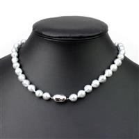 White South Sea Cultured Pearl Necklace With 925 Sterling Silver (9-12mm)