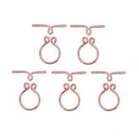 Rose Gold Plated Base Metal Fancy Clasp, (30mm/22x18mm) Pack of 5 Pcs