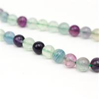 200cts Fluorite Plain Rounds Approx 8mm, 38cm