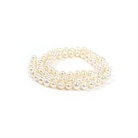 White Freshwater Cultured Potato Pearls Approx 6-7mm, 38cm Strand