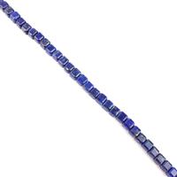 Black Tag Deal! 60cts AAA Lapis Lazuli Cubes Approx 5mm, 19cm Strand