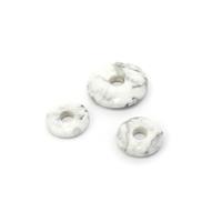 80cts White Howlite Donuts Approx 20 to 30mm (Set of 3)