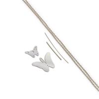 935 Argentium Finest Silver Butterfly Pendant Kit